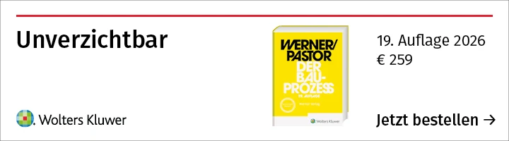 Banner Werner/Pastor Bauprozess