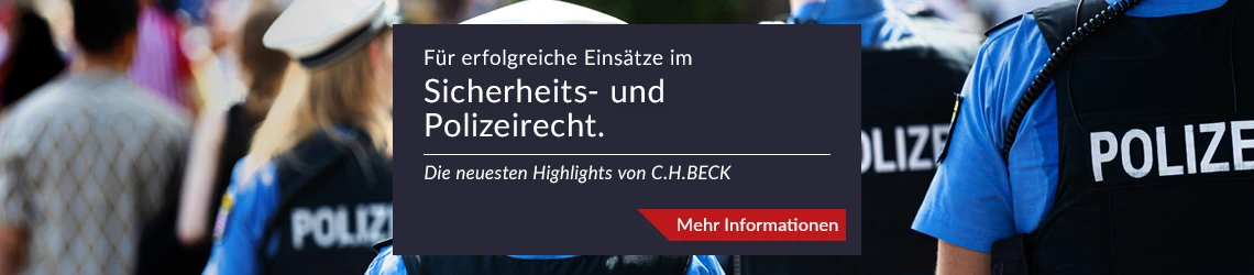 Banner C.H.BECK Sicherheits und Polizeirecht