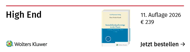 Banner Carl Heymanns Krauß Immobilienkaufverträge in der Praxis