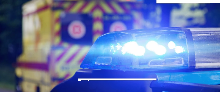 Polizei und Rettungskräfte