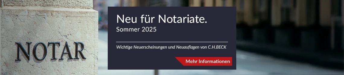 Banner Literatur Notarrecht C.H.BECK